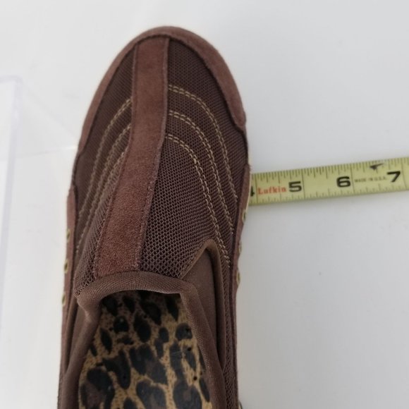 Easy Spirit Women US 8.5 Shoes Mule Clog Slip On Travel Suede Dark Brown Cream - Picture 14 of 15